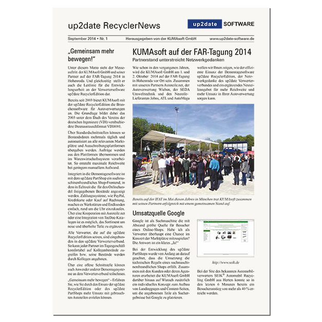 up2date RecyclerNews #1