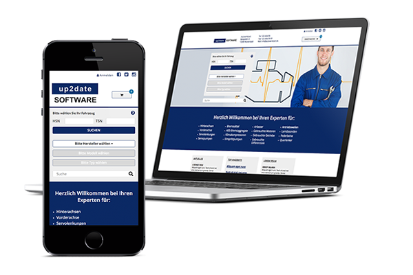 up2date RecyclerEdition auf Mobile und Laptop